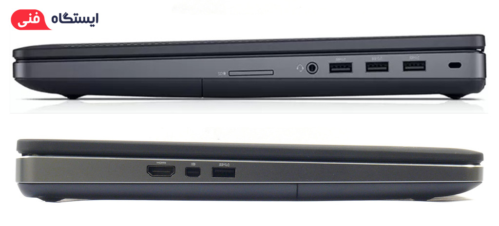 نمای بغل لپ تاپ استوک Dell 7510